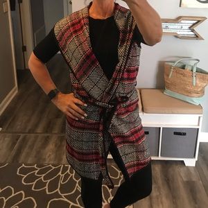 Multicolored long vest